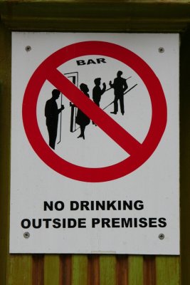 No drinking outside