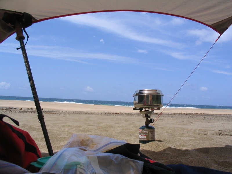 sunny day on Kalalau beach