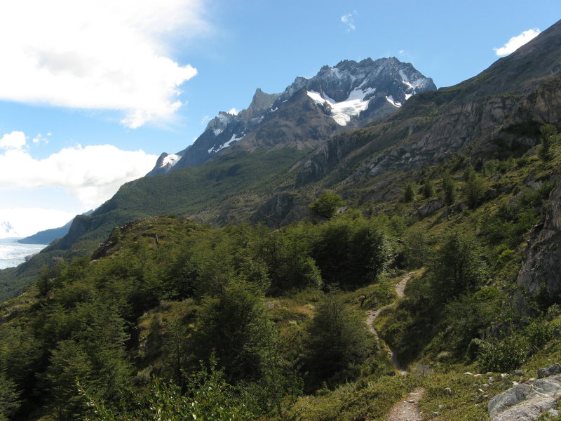 above the shores of Lago Grey