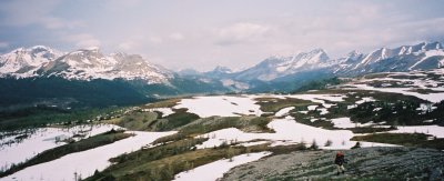 looking back from Wonder Pass