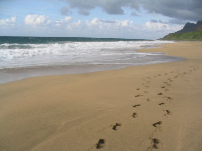 our footprints in the sand