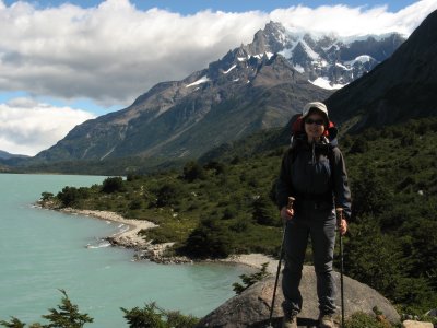 looking back at Cerro Paine Grande and Lago Nordenskjold