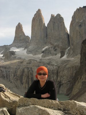 Torres del Paine at midday