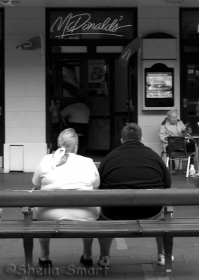 Couple outside McDonalds