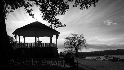 Bandstand at Observatory Hill, Sydney in mono