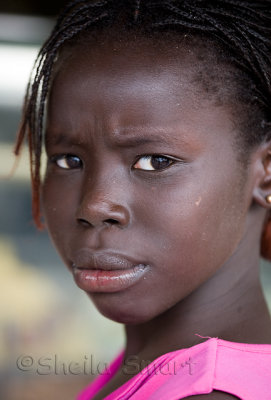 Young African girl at Quay