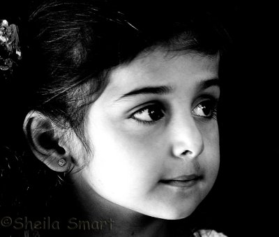 Little girl in monochrome
