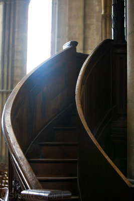 Pulpit stairs at Reims cathedral