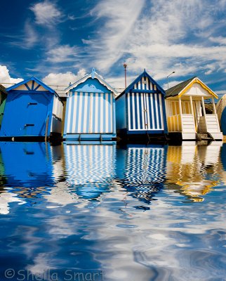 Beach huts at Southend on Sea, Essex