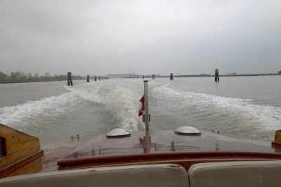 A gray day for the ride to Venice