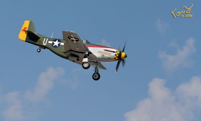 Plane Flying Overhead  P-51