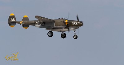 Plane Flying Overhead  P-38