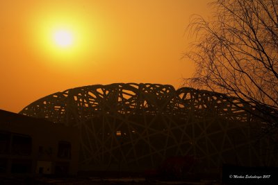 Olympic Stadium At Sunset