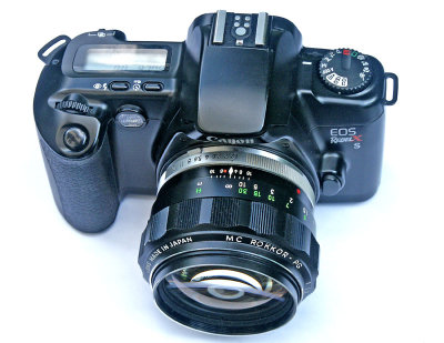 EOS on Camera 0018.jpg f1.2 Rokkor on Canon EOS