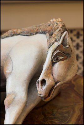 liggend paard - detail