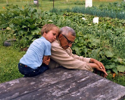 Grandfather and grandson (Scanned from old photo)