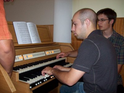 playing the organ (as only Eric can do)
