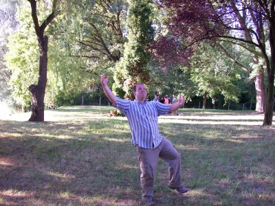 Nick is so inspired by Eric that he dances and frollics through the forest glades