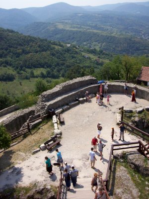 Looking out of the tower