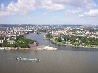 The German Corner  Two rivers combine together