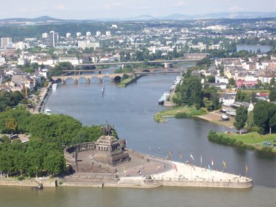 Another view of German corner and the town below