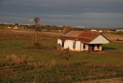 Abandoned house next to the airport.