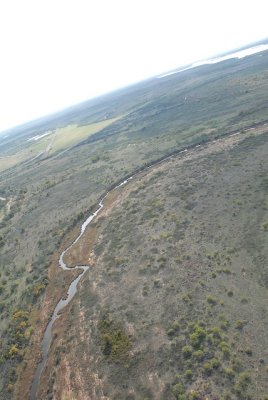 Airport on the top left, Lake Wichita on the top right, Wichita River in the middle.