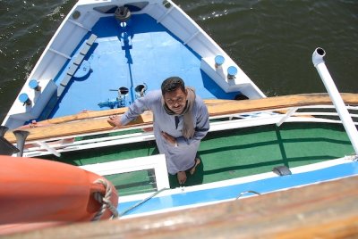 From the upper deck I photographed one of the captains of the Queen Ti-Yi. 