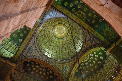 The ceiling of Mohammed Ali's mosque in Cairo.