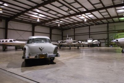Chrysler in the hangar at Kickapoo.