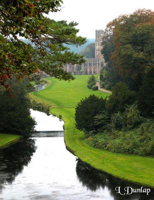 Fountains Abbey View From Studley Royal Water Gardens
