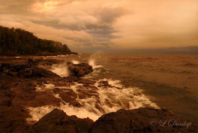 71 - Temperance:  Lake Superior Storm, North View