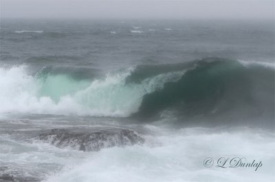 Lake Superior Pipeline On A Stormy Day