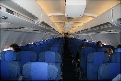 Half empty...Qantas Flight to CHCH