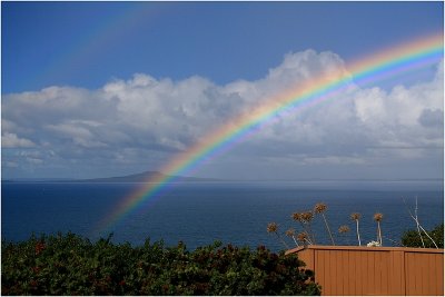 Rainbow over Rangitoto