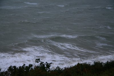 Rough waters below our house.