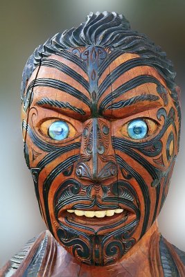 Maori Warrior over looking graves