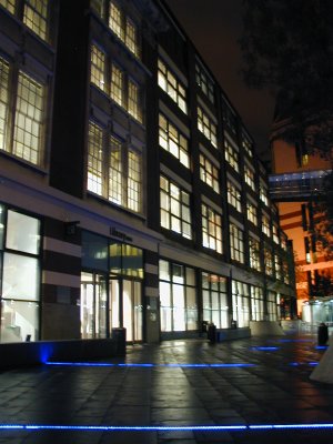LSE Library by Night,  7:49pm (10/25)