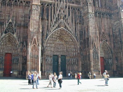 Debbie in Front of the Cathedral ... Imagine the Size (4/13)