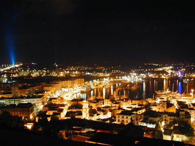 Ibiza from atop Dalt Villa (Blue Light is Amnesia, Privilege Near There) (21/7)