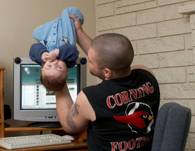 Daddy and Ayden playing