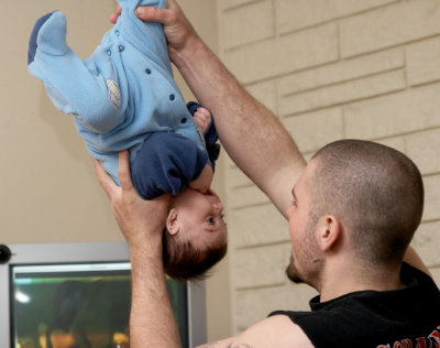 Daddy and Ayden playing