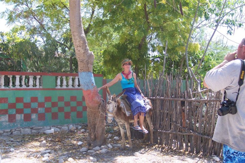 Rachel on the donkey