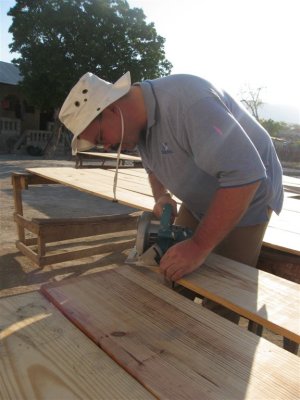 cutting the corners off the benches