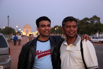 With Prajeet at the gate