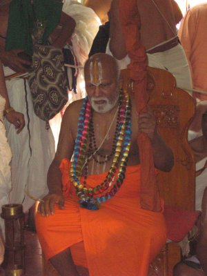 Swami observing the proceeding