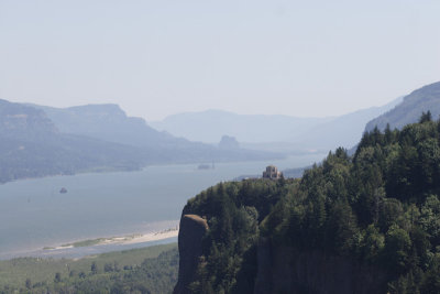 Columbia River Gorge With The Vista House