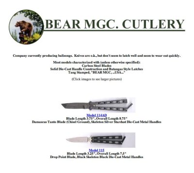 Bear MGC. Cutlery
