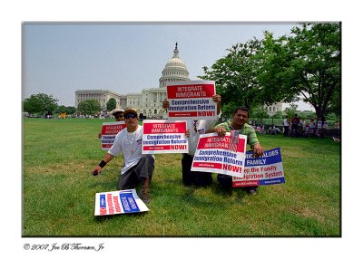 Protesting on The Lawn of The Capital