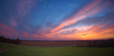 Sunset over Hall Bottom